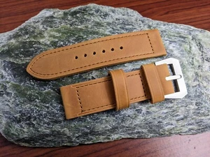 26 mm Correa de cuero Crazy Horse, hebilla fija GPF, reloj Panerai - Imagen 1 de 23