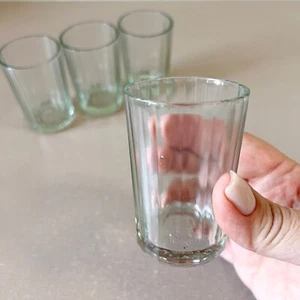 Vintage Soviet Faceted Vodka Shot Glasses Set of 4 Granyonyi Stakan Cups 100ml - Picture 1 of 5