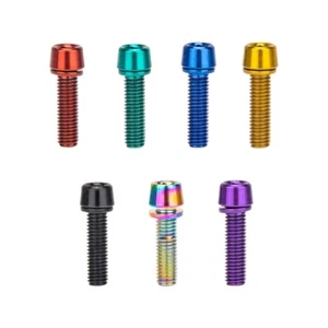 6 PCS Bike Tapered Bolts Screw Bicycles Stem Top Cover Bolts Screw with Washers - Picture 1 of 15
