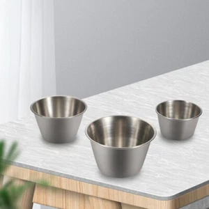 Stainless Steel Small Seasoning Dish Kitchen Sauce Cup Ketchup Dipping Bowl - Bild 1 von 15