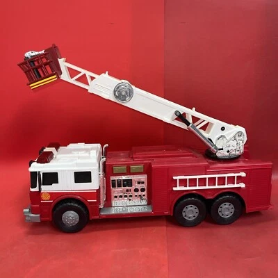 Vintage 22.5" Plastic Fire Rescue Ladder Truck Toy Lights/Sounds - Image 1 of 4