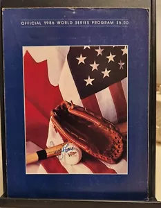DWIGHT EVANS SIGNED 1986 WORLD SERIES PROGRAM - Picture 1 of 2