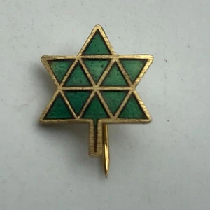 Pin de solapa de estrella hoja de arce esmalte verde vintage A7 - Imagen 1 de 13