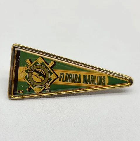 ⭐️ Vintage MLB Baseball Florida Marlins Pennant Hat Lapel Pin - Wincraft Cover