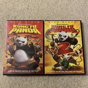 Kung Fu Panda Series Lot of 2 Movie DVD Set Jack Black Dreamworks - Picture 1 of 10