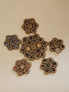 Hunchner Corona Bier Flaschenverschluss gehäkelt mit Jutegarn Getränk Untersetzer & Weinuntersetzer - Bild 1 von 21