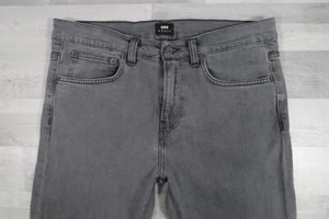 Pantalones de mezclilla grises ajustados ajustados elásticos EDWIN ED-80 W32 L30 - Imagen 1 de 11