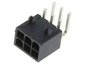 172448-0006 MiniFit Jr RA DR/Pegs Tin Glow Wire 6Ckt MOLEX - Picture 1 of 1