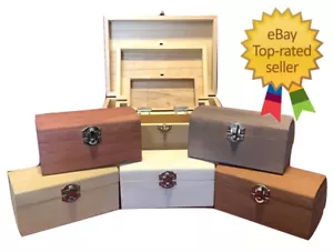 Small Engraved Keepsake Boxes Personalised Large Painted Wooden Chest Gift Box - Picture 1 of 40