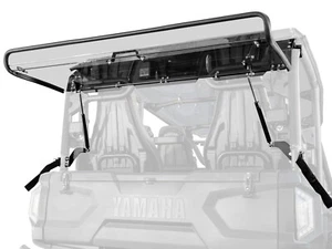SuperATV Flip Rear Windshield for Yamaha Wolverine RMAX 4 / X4 (2018+) - Picture 1 of 7