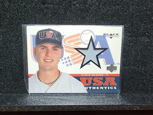 2000 Upperdeck USA Baseball Chris George Worn Patch/Relic Black Diamond - Picture 1 of 2