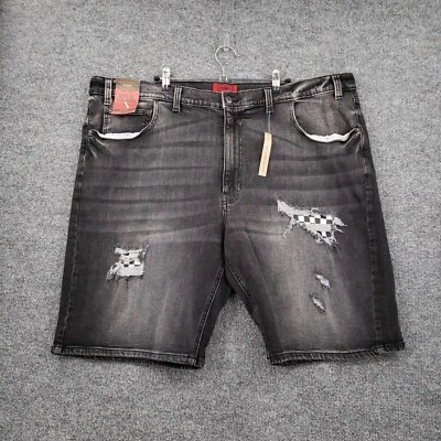 NUEVO Pantalones Cortos The Foundry Para Hombres 44 Gris Flex Denim Bermudas Calce Relajado Envejecido Foto 1 de 4