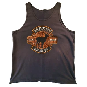 Mossy Oak Hunting Logo Black Tank Top - Picture 1 of 5