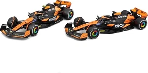 Paquete doble Bburago 1/43 F1 McLaren MCL38 Norris Piastri Miami GP 2024 - Imagen 1 de 4