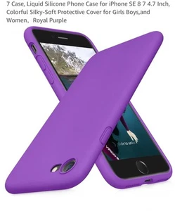 iPhone SE Case 2020/2022, iPhone 7 8 Silicone Phone Case Royal purple - Picture 1 of 1
