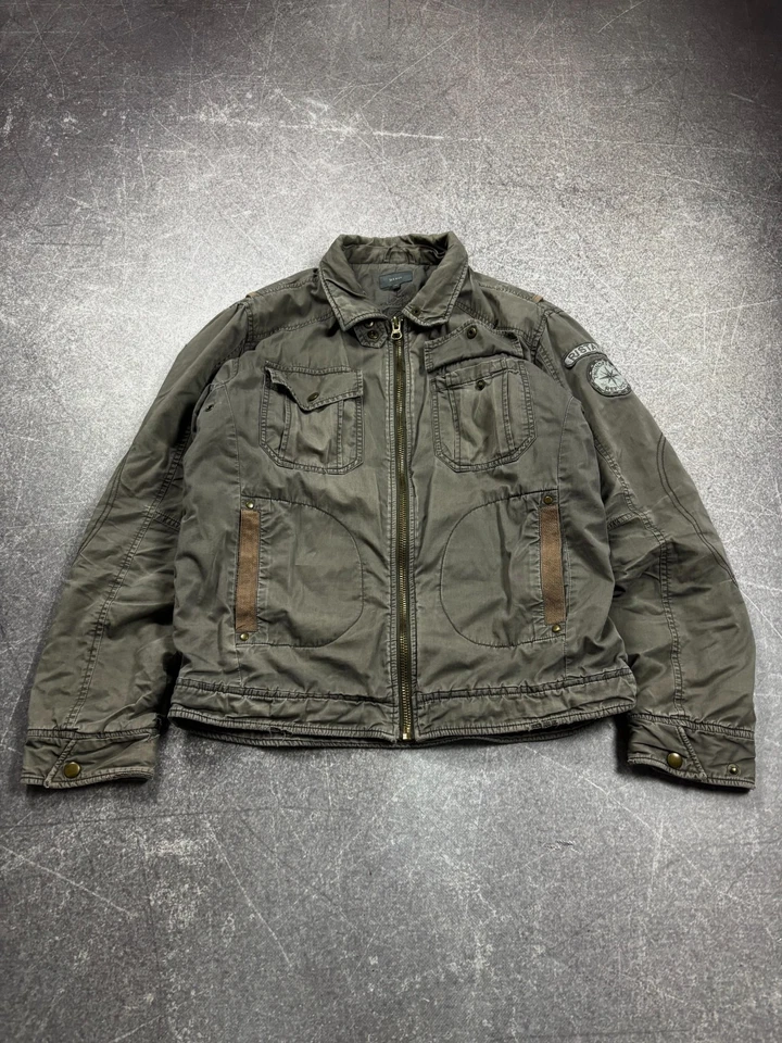 CHAQUETA BOMBARDERO RECORTADA MILITAR JAPONESA ESTILO RAF SIMONS IF SIX WAS NINE DE COLECCIÓN Y2K Foto 1 de 4