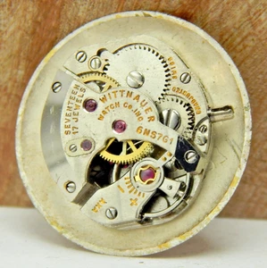 Vintage Wittnauer 6NS7G1 17j ladies wrist watch movement with dial and hands - Picture 1 of 4