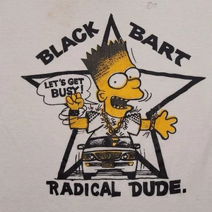 Detro313 "BLACK BART" TSHIRT ORIGINAL SIEBDRUCK 1990 Größe: MED HAT MÄNGEL - Bild 1 von 9