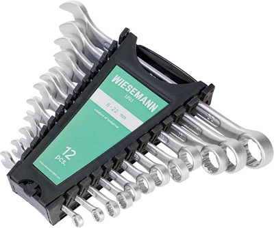 Set Di 12 Chiavi Combinate a Forchetta E Poligonali Metriche Misura 6-22 Mm Set  - Immagine 1 di 4