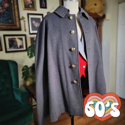 Vintage 1960s LaFleche Bros Canada Riding Cape & Red Blazer Uniform Set Wool - Image 1 of 4