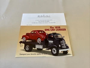 Danbury Mint 1938 GMC Car Carrier Brochure Paperwork Only 1:24 - Picture 1 of 13