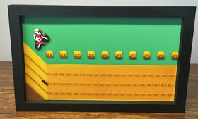 Excitebike NES 3D Wall Art Diorama &bull; Retro Pixel Motorcycle Racing Display