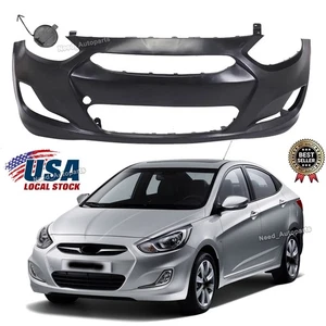 Front Bumper Cover w/ Tow Hook Cap Cover For 2012 2013 2014 Hyundai Accent - Bild 1 von 13