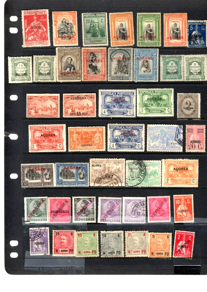 PORTUGESE AZORES MNH MH USED 1 PHOTO OVERPRINTS — 第 1/1 张图片