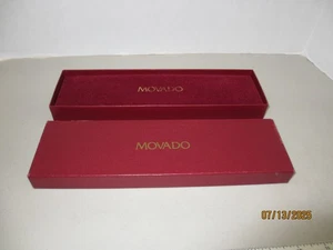 VINTAGE MOVATO FELT LINED WATCH BOX WITH PAPER WORK (NO WATCH BOX ONLY) - Picture 1 of 6