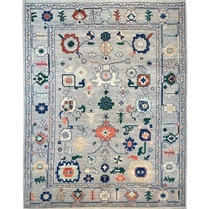 Handmade (9'3" x 12'7") Turkish Oushak Anatolian Wool Area Rug for Living Room - Picture 1 of 12