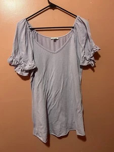 White Bird Womens TShirt XL Extra Large Light Purple Tee Shirt V Neck - Picture 1 of 6