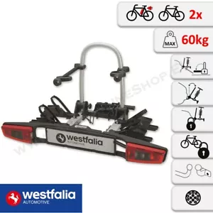 Westfalia Bikelander Towbar Bike Rack for 2 bikes Tilting Theft protect Foldable - Picture 1 of 12