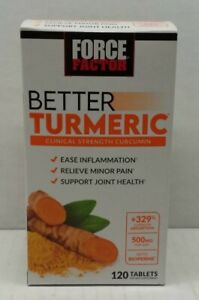 Force Factor Better Turmeric Joint Support Supplement 120 Tablets Exp 4/25