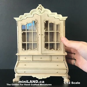 Dutch baby 1:12 scale dollhouse for dollhouse Armoire MINIATURE UNFINISHED - Picture 1 of 12
