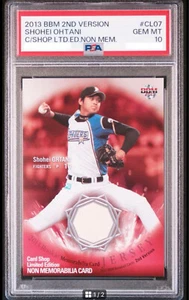 PSA 10 SHOHEI OHTANI 2013 BBM 2ND VERSION Rookie Card RC #CL07 GEM MT Next MLB - Picture 1 of 2