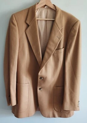 Mens Givenchy For Chequers Camel Brown Pure Wool Sport Coat Blazer Size Large - Image 1 of 4