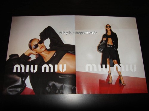 MIU MIU 2 pagine rivista STAMPA ANNUNCIO vacanze 2022 MONA TOUGAARD Tyrone Lebon