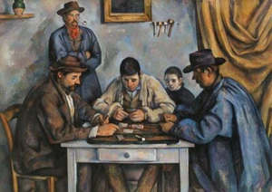 Impresión de póster de arte de pared vintage de Paul Cezanne de The Card Players de 1890 A3 A4 A5 - Imagen 1 de 7