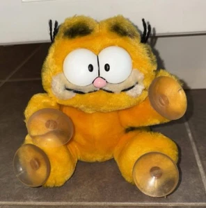 1981 Vintage Dakin Suction Cup Garfield Attack Cat Pin Orange Cat Stuffed Animal - Picture 1 of 3