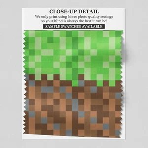 61 Mine Blocks for Kids Printed Roller Blind - blackout FREE UK delivery - Picture 1 of 4