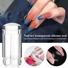 Pure Clear Jelly Silicone Nail Art Stamper Scraper Stamp Tool Nail Stamping N8O0