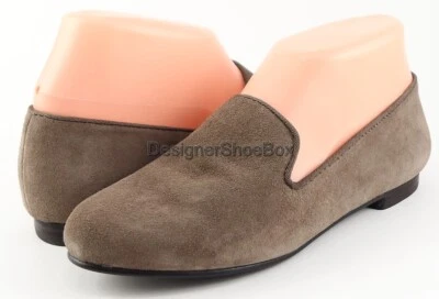 149 美元 STEVEN STEVE MADDEN MADEE 灰褐色麂皮绒设计师舒适乐福鞋平底鞋 5.5 — 第 1/4 张图片