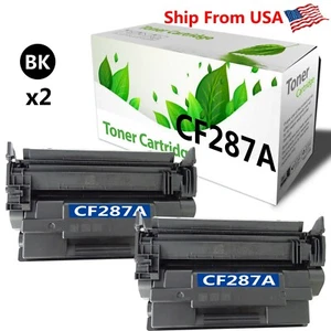 2PK CF287A 287A Toner Cartridge for Enterprise M506dn M506n M506x - Picture 1 of 2