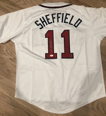 Gary Sheffield Signed Jersey Braves JSA COA Auto Autographed - Image 1 of 3