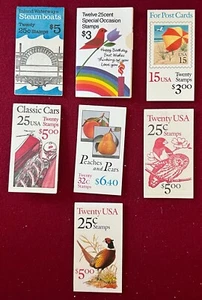 US Scott 7 Hefte BK158,BK160,BK164,BK165,BK166,BK170 und BK178 Vorderseite 32,00 $ - Bild 1 von 1