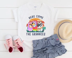 Here Come The Grannies T-Shirt, Bluey T-Shirt, Bluey Kids T-Shirt - Picture 1 of 5
