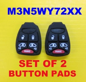 Set of 2 NEW Remote Head Key Replacement 5 Button Pad Power Doors M3N5WY72XX 2X - Picture 1 of 4