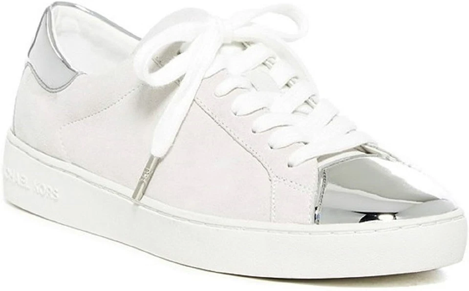 Michael Kors Woman's Frankie Sneaker Shoes, Optic/Silver, Size: 8 M - Image 1 of 3