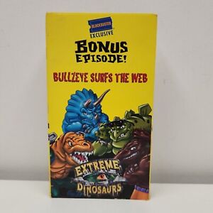 Bullzeye Surfs The Web VHS 1997 Extreme Dinosaurs Blockbuster Exclusive