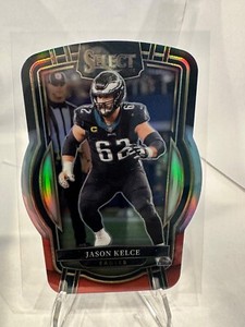 2022 Panini Select Club Level Black and Red Prizm Die-Cut Jason Kelce #220